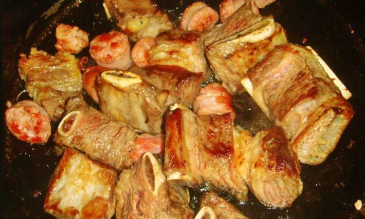 Asado en disco de arado