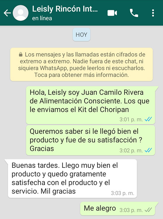 Testimonio de cliente satisfecho