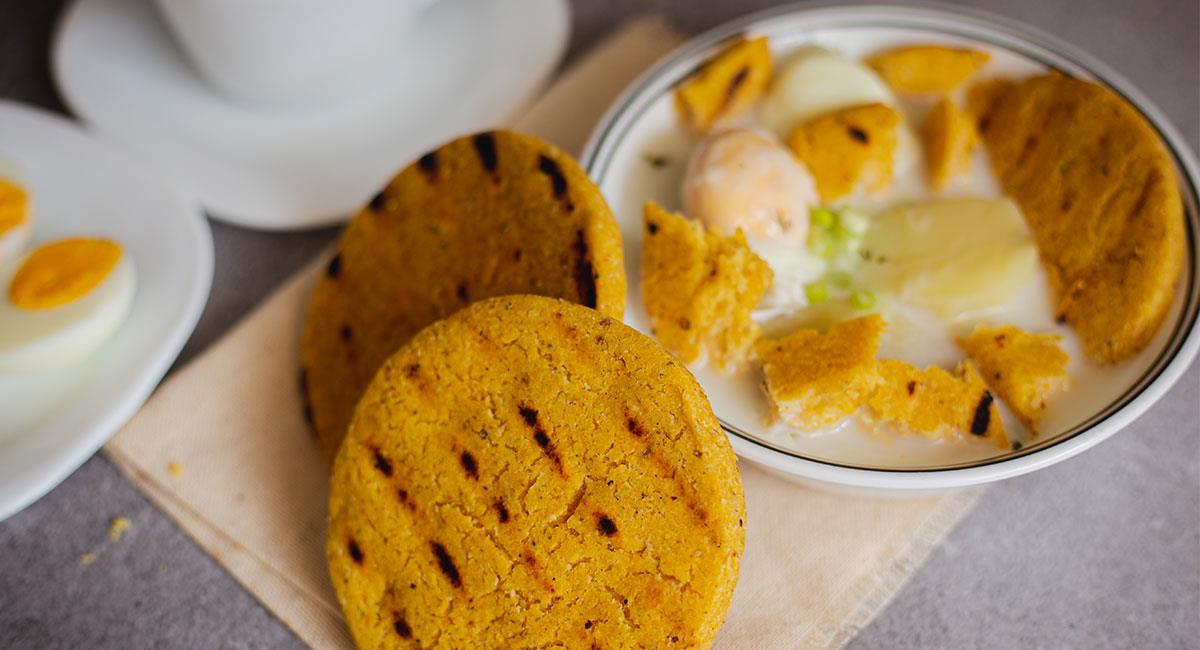 Arepas maíz pelado de Santander